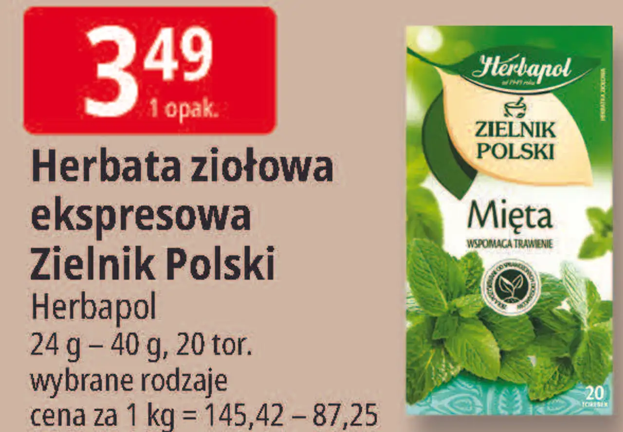 Herbata ziołowa ekspresowa Zielnik Polski Herbapol