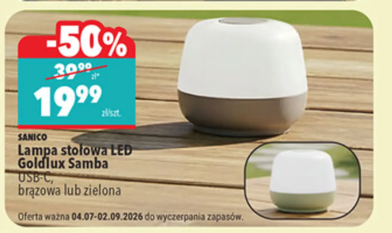 Sanico Lampa stołowa LED Goldlux Samba
