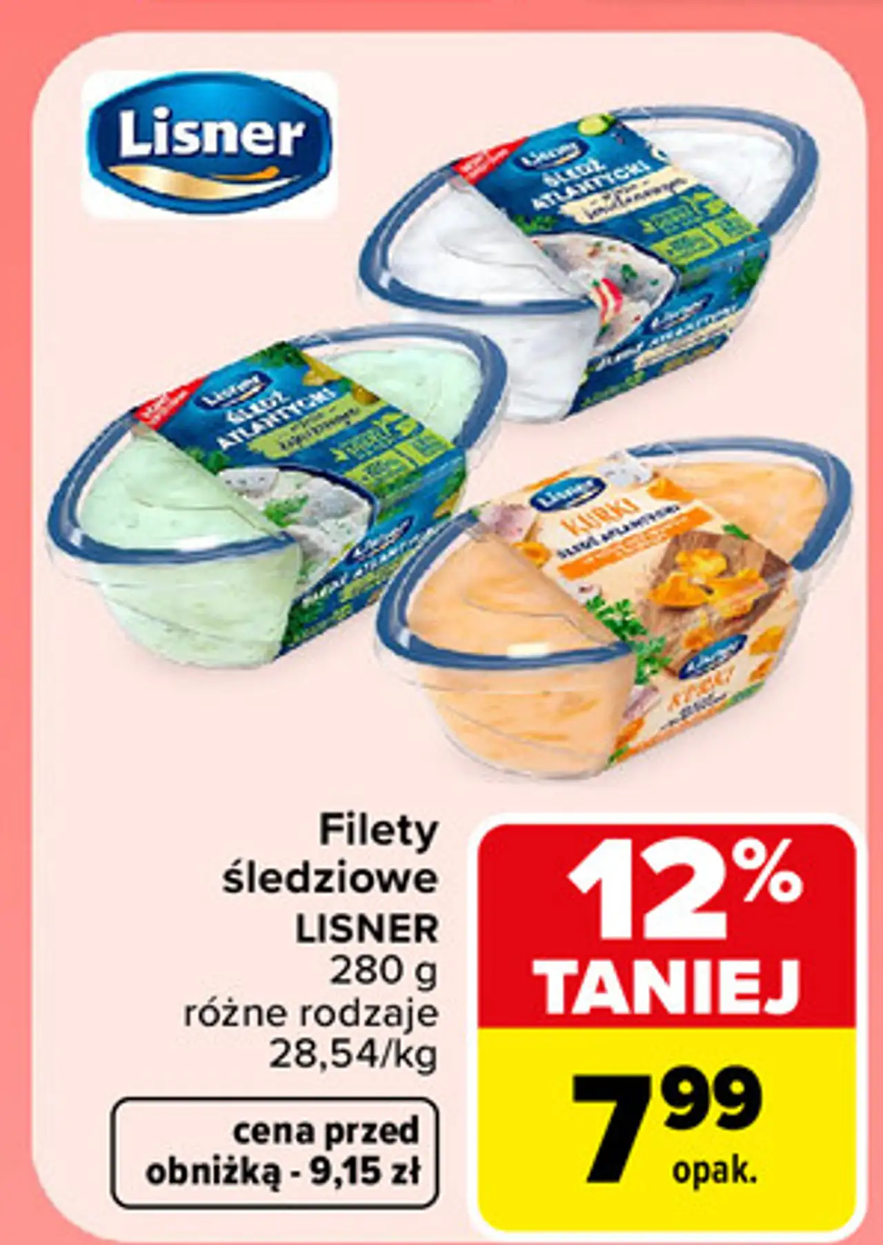 Śledź atlantycki w sosie śmietanowym Lisner
