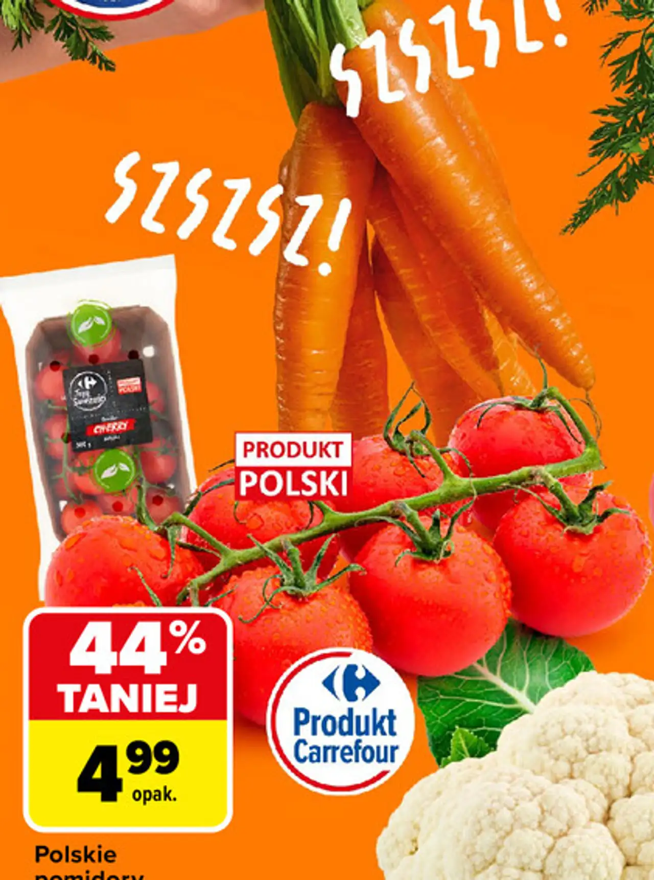 Polskie pomidory cherry CARREFOUR gałązka