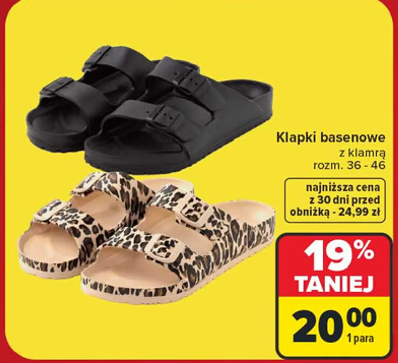 Klapki basenowe damskie 36-46