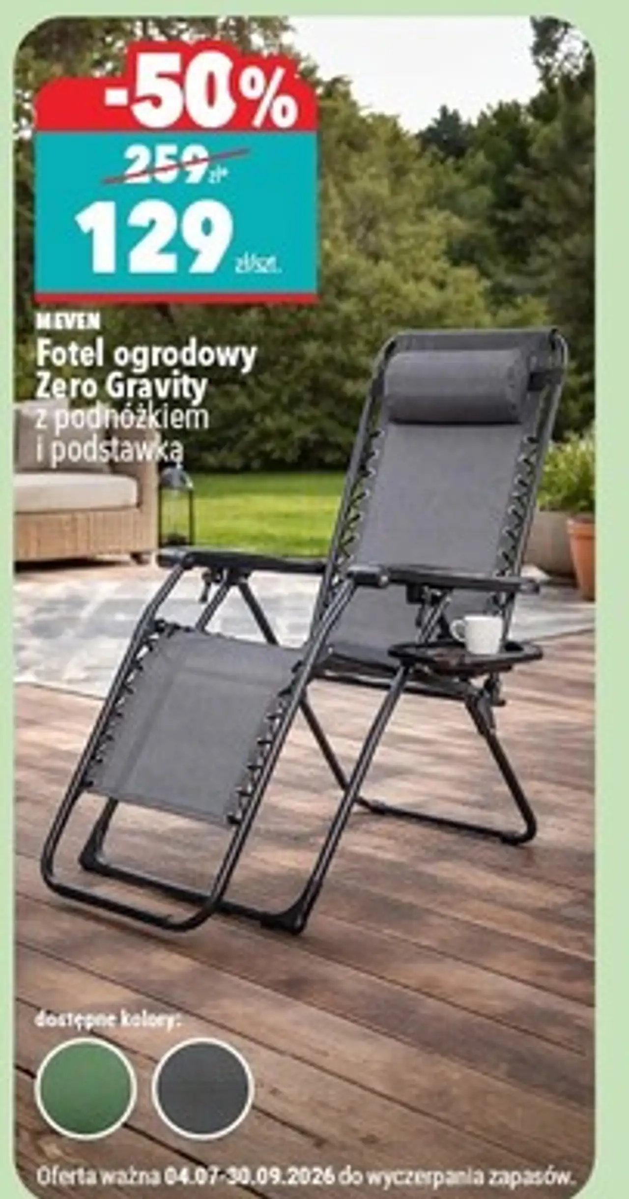Fotel zero gravity Meven
