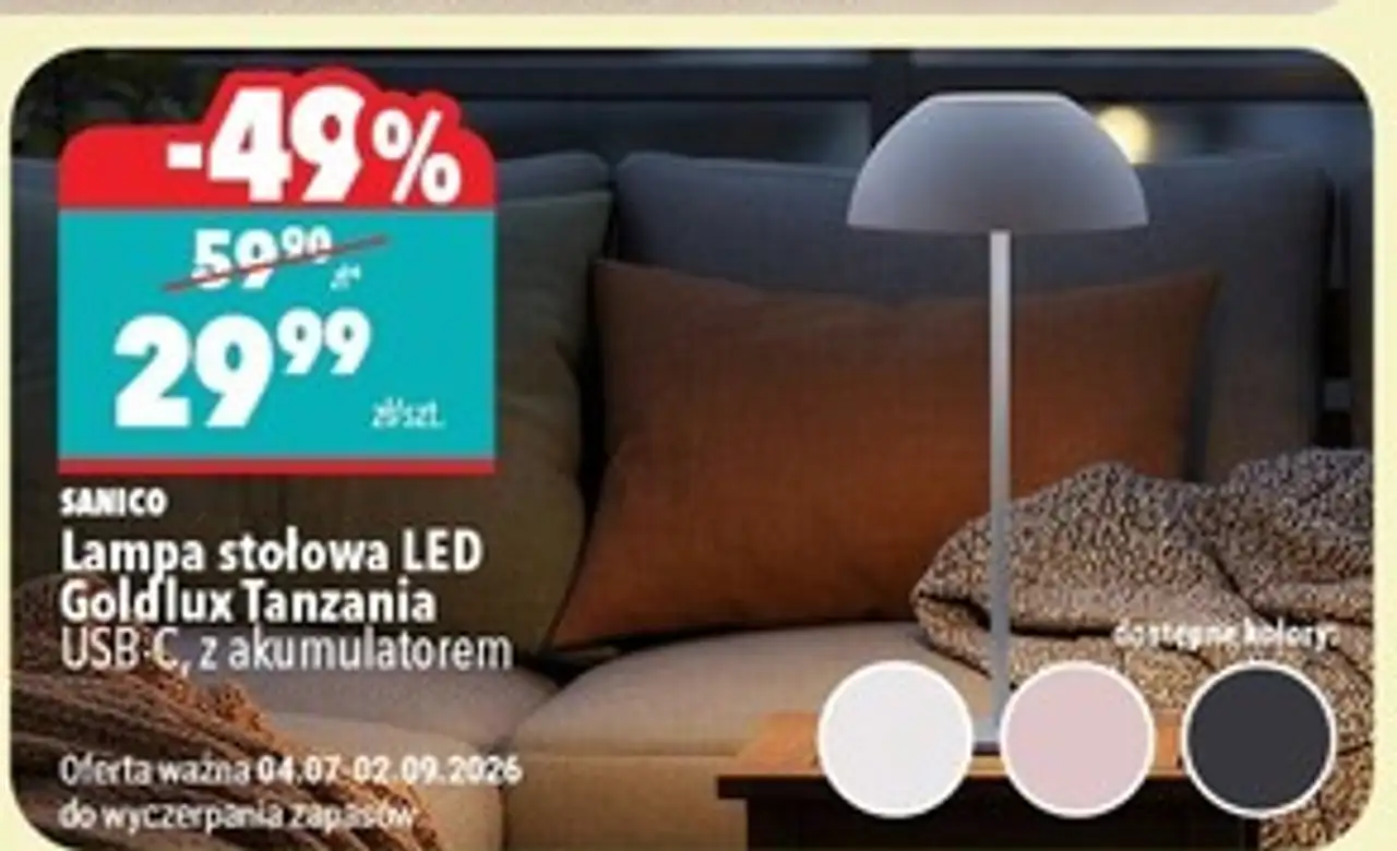 Lampa stołowa goldlux tanzania Sanico