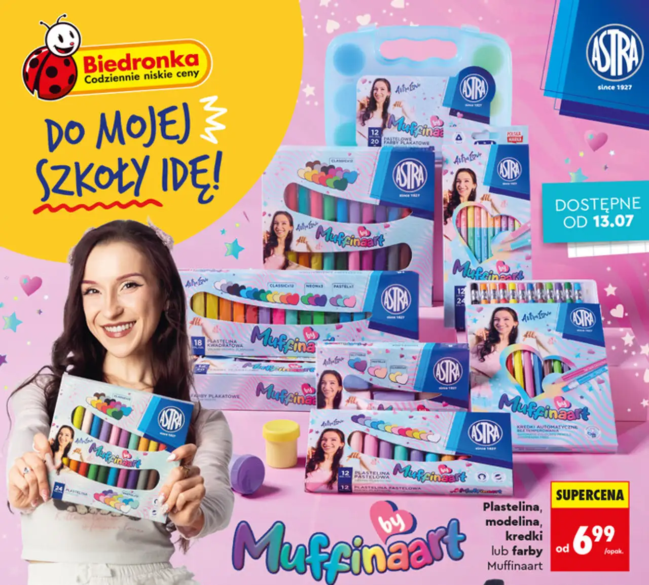 Plastelina, modelina, kredki lub farby Muffinaart