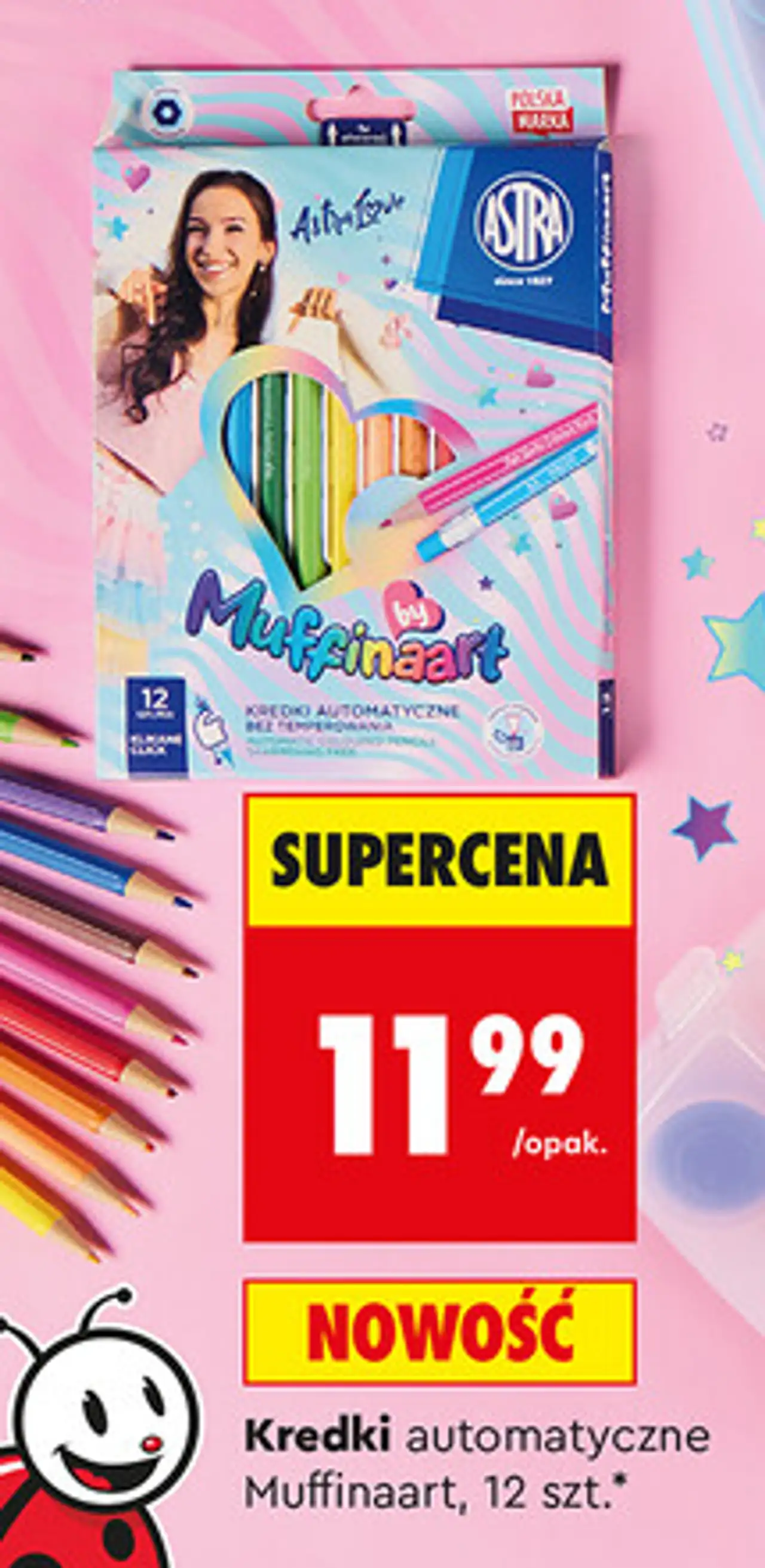 Kredki automatyczne Muffinaart, 12 szt.