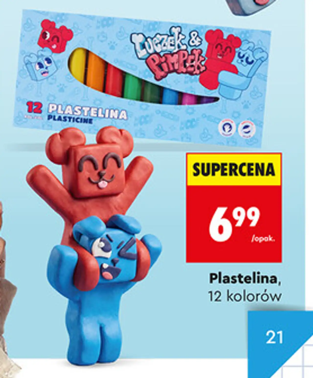 Astra Luczek & Pimpek Plastelina, 12 kolorów