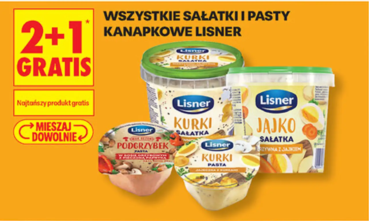 Wszystkie sałatki i pasty kanapkowe Lisner