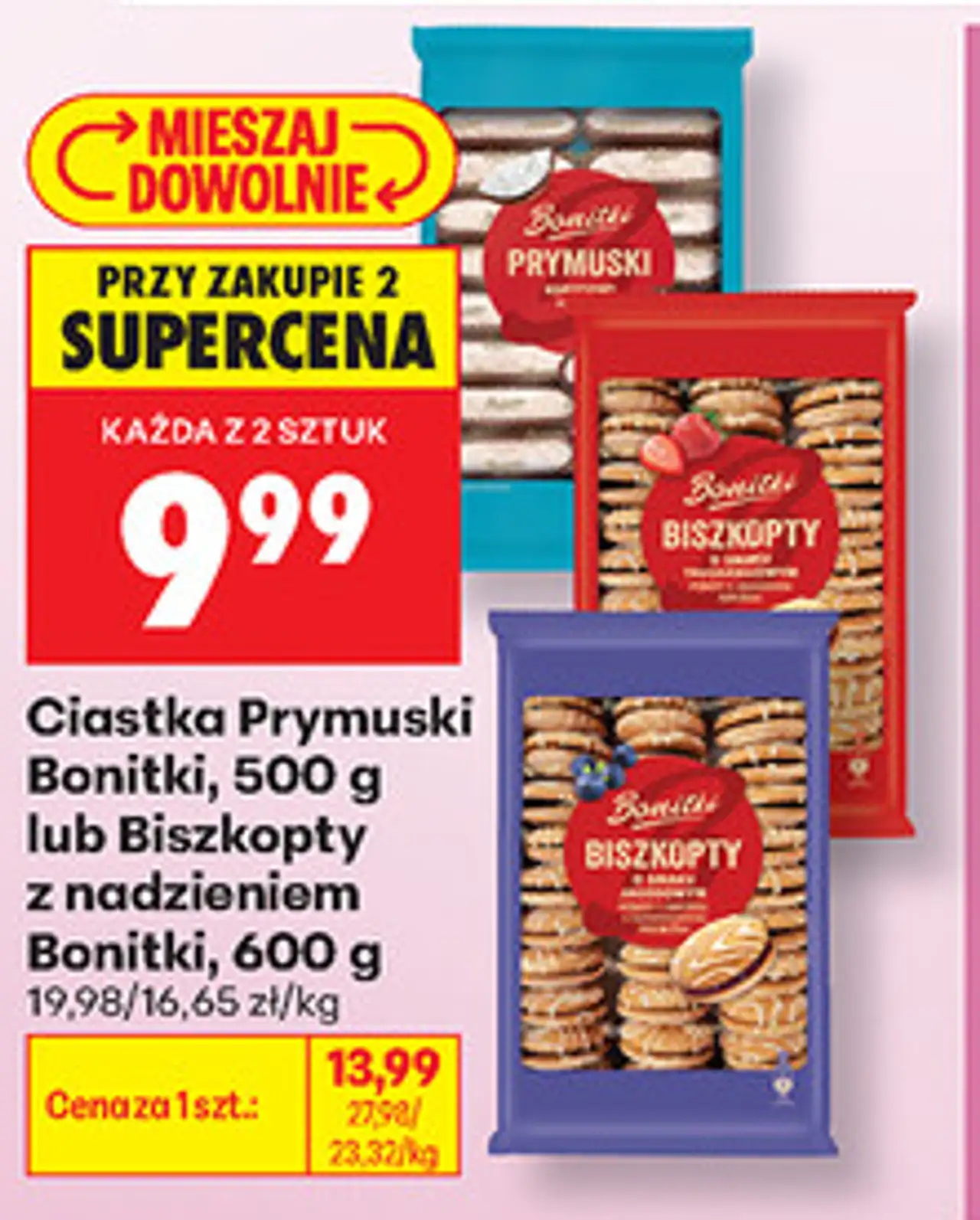 Ciastka Prymuski Bonitki lub Biszkopty z nadzieniem Bonitki