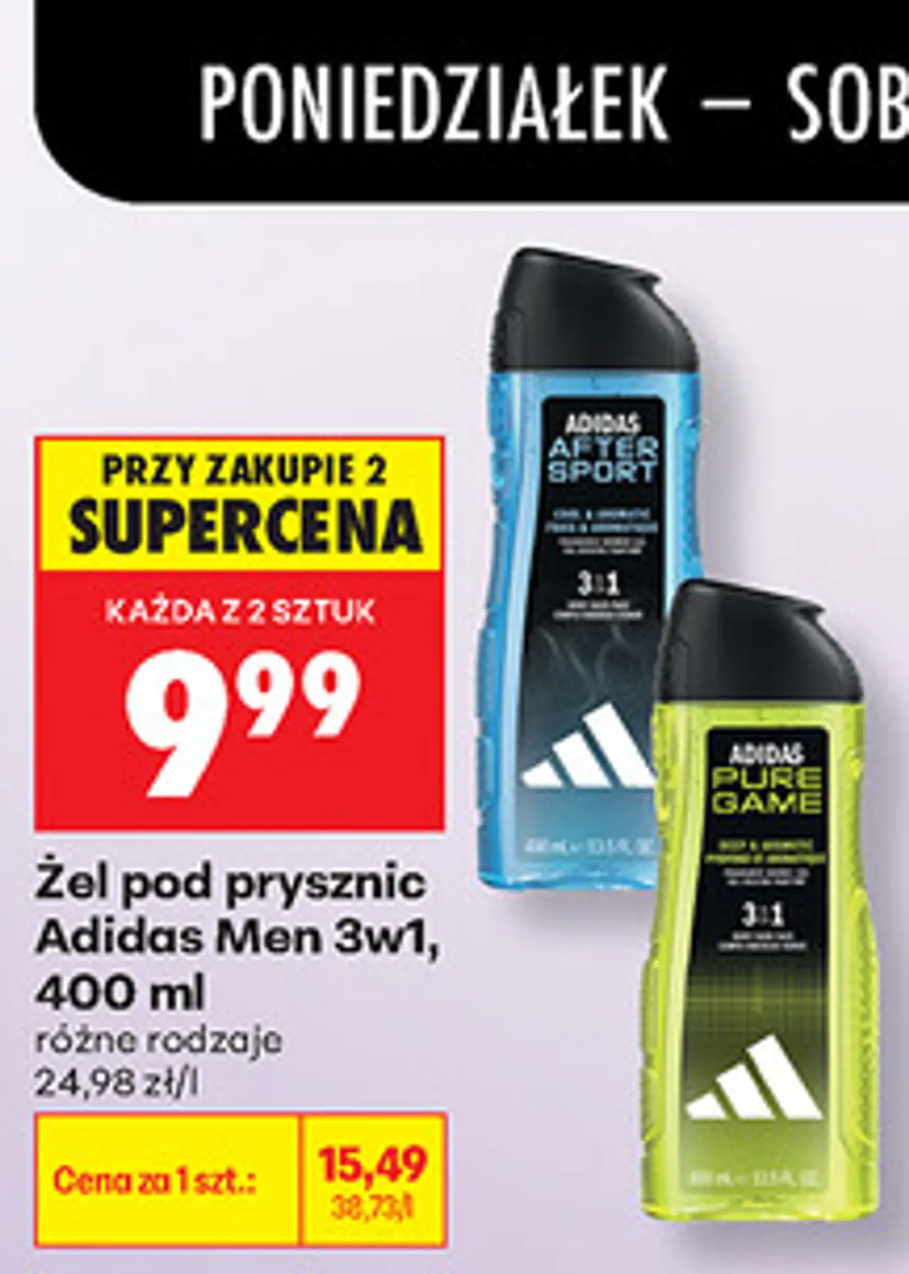Żel pod prysznic Adidas Men 3w1