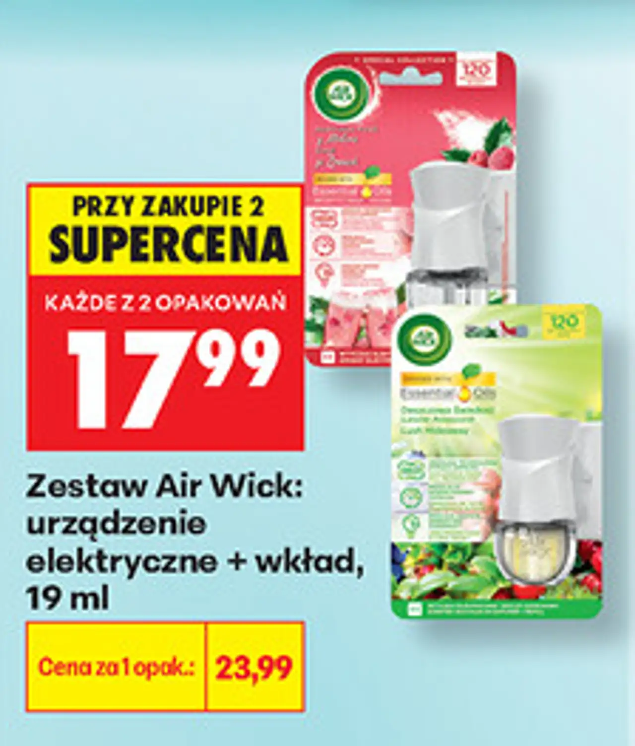 Zestaw Air Wick: urządzenie elektryczne + wkład