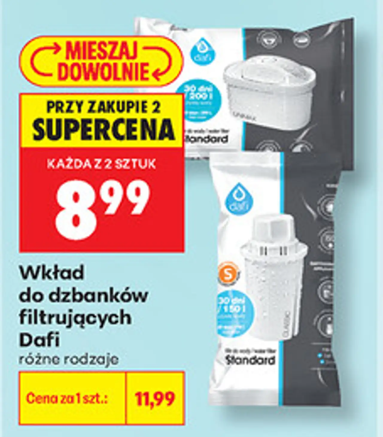 Wkład do dzbanków filtrujących Dafi