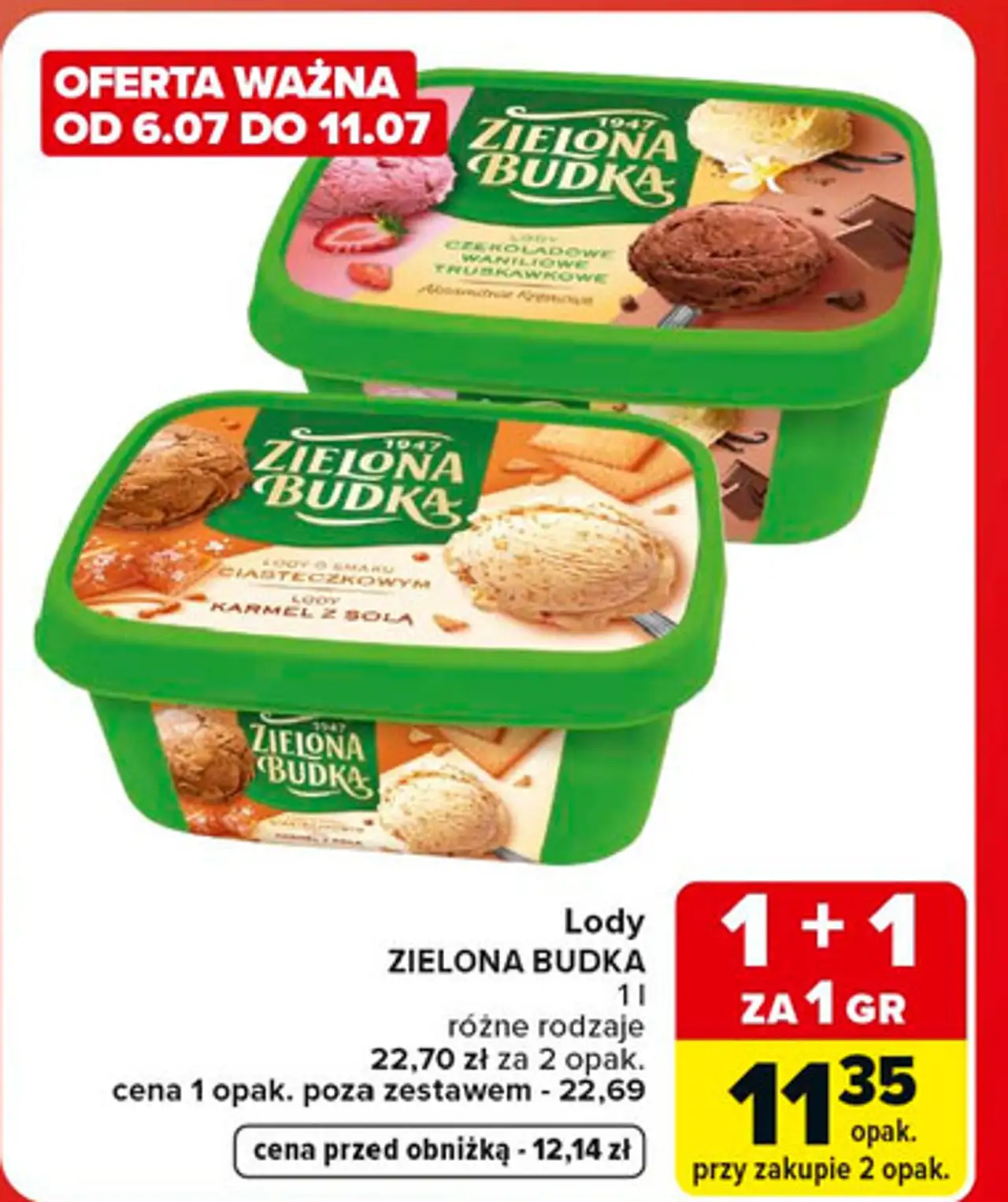 Lody ciasteczkowe i karmel z solą Zielona Budka