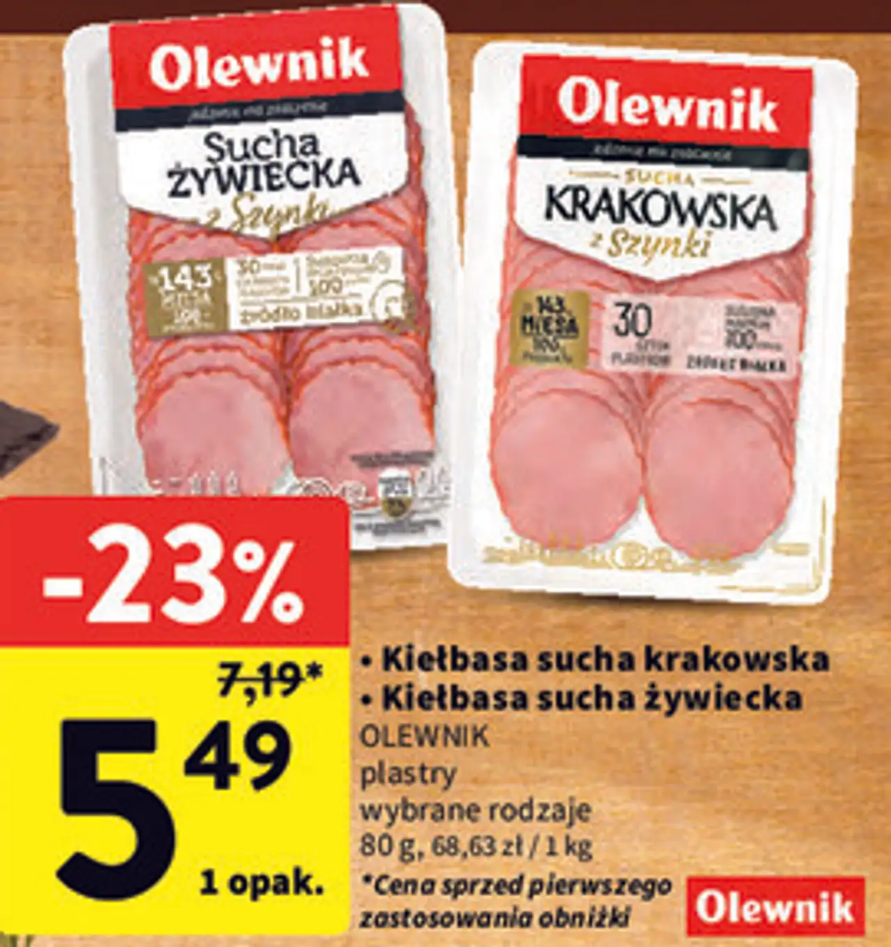 Kiełbasa sucha krakowska / Kiełbasa sucha żywiecka Olewnik