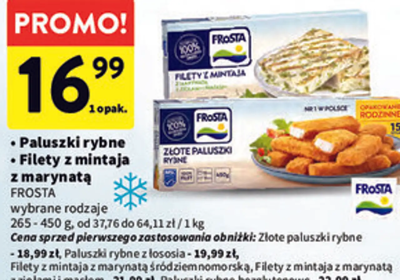 Frosta Paluszki rybne, Filety z mintaja z marynatą