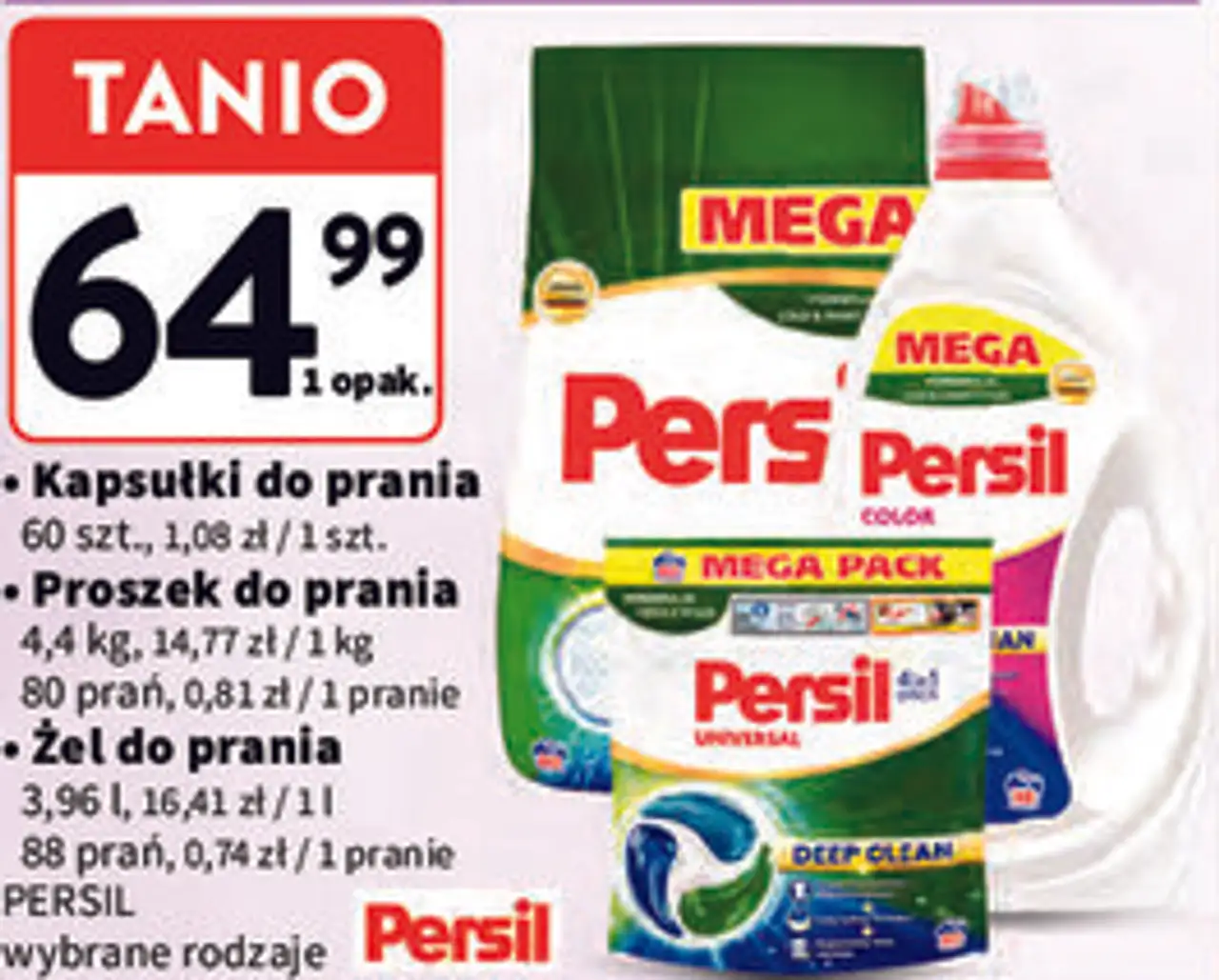 Persil Kapsułki do prania • Proszek do prania • Żel do prania