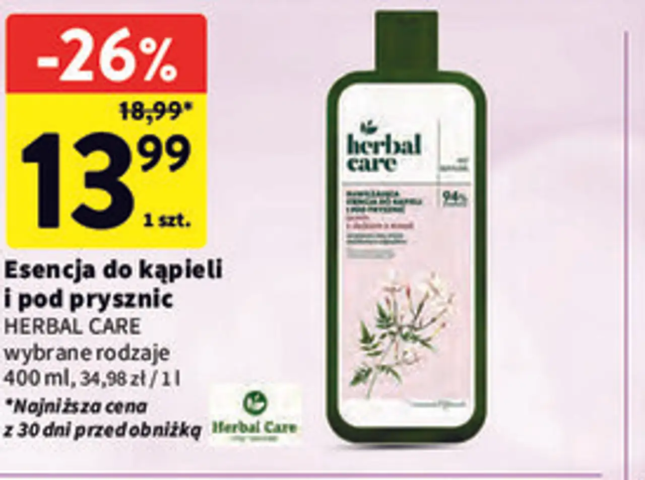Herbal Care Esencja do kąpieli i pod prysznic