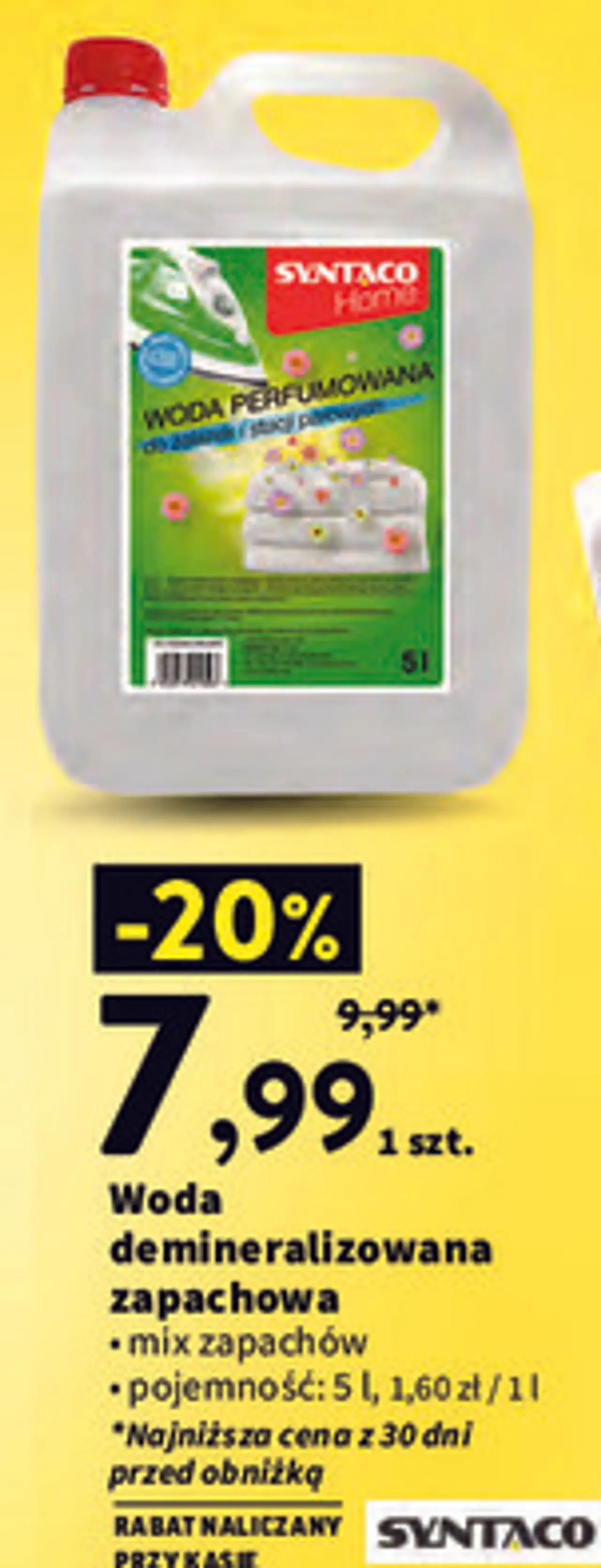 Woda demineralizowana zapachowa Syntaco Home