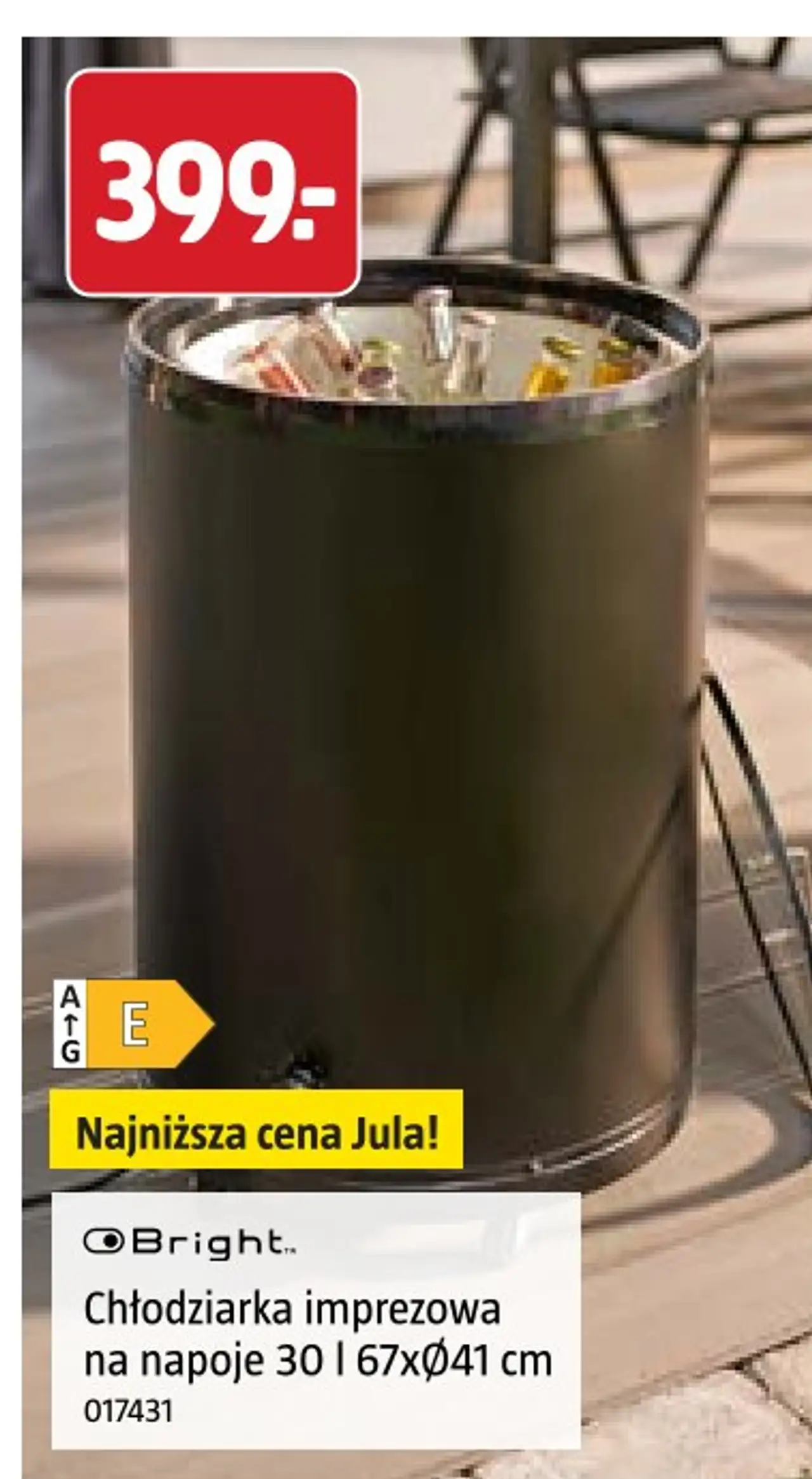Bright Chłodziarka imprezowa na napoje 30 l