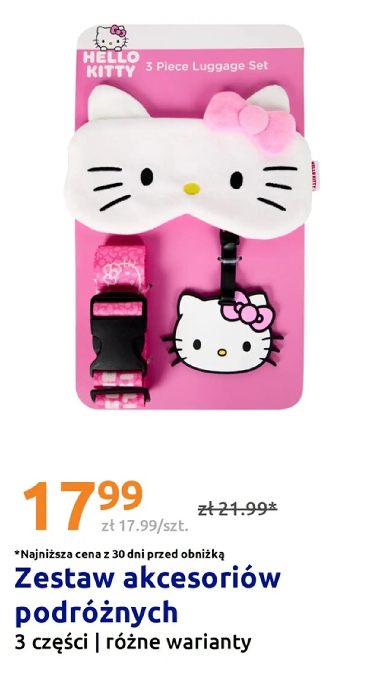 Hello Kitty Zestaw akcesoriów podróżnych