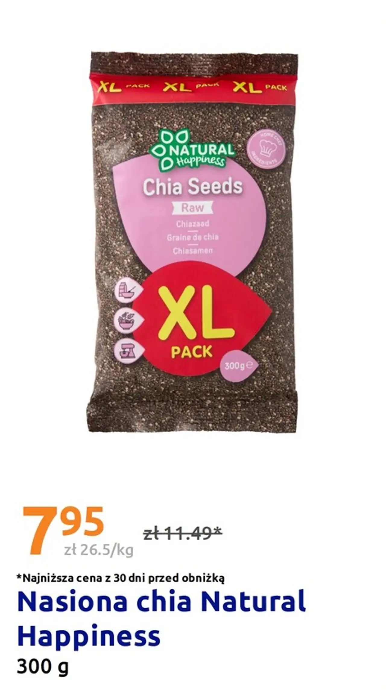 Nasiona chia Natural Happiness 300 g