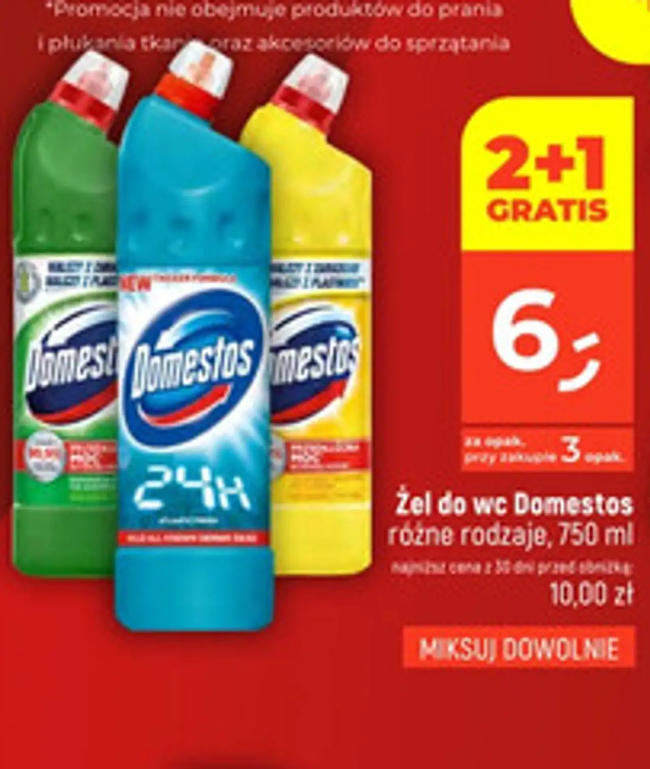 Żel do wc Domestos różne rodzaje