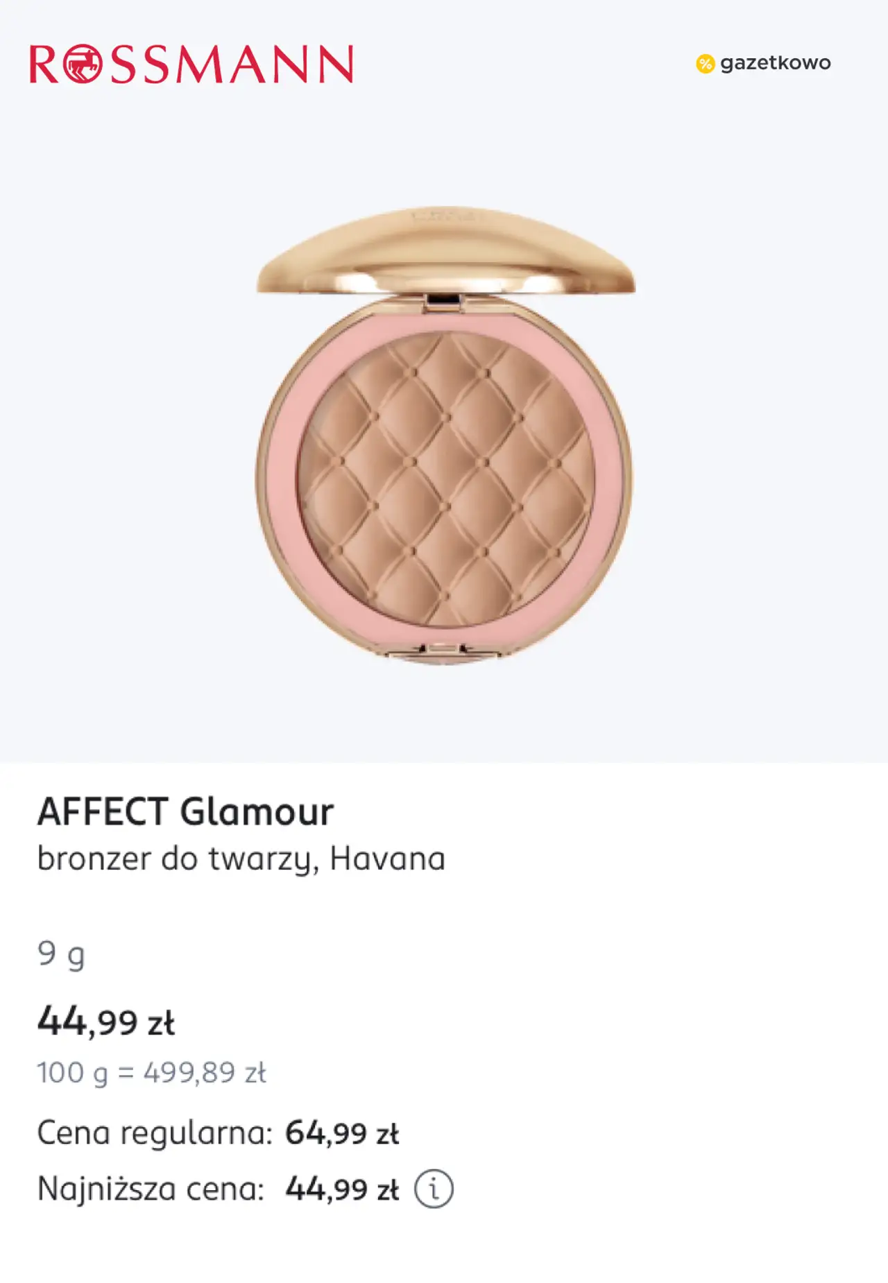 AFFECT Glamour bronzer do twarzy, Havana