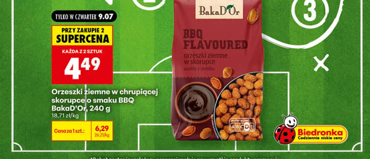 Orzeszki ziemne w chrupiącej skorupce o smaku BBQ BakaD'Or