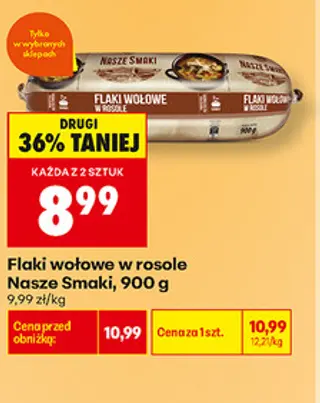 - Flaki wołowe w rosole Nasze Smaki, 900 g - Biedronka