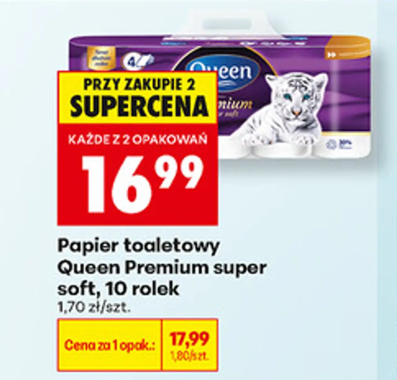 Papier toaletowy Queen Premium super soft, 10 rolek