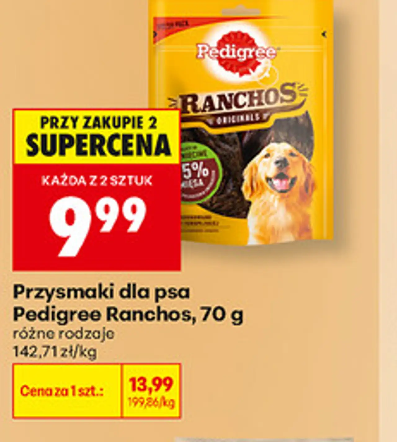 Przysmaki dla psa Pedigree Ranchos, 70 g