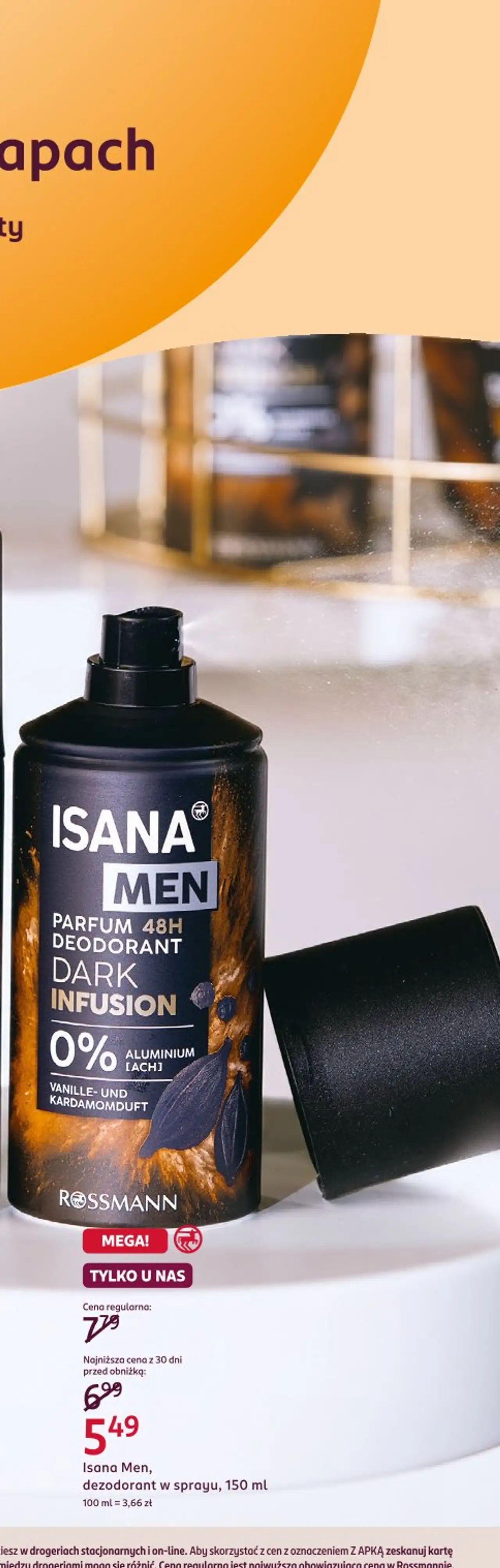 Isana Men, dezodorant w sprayu Dark Infusion