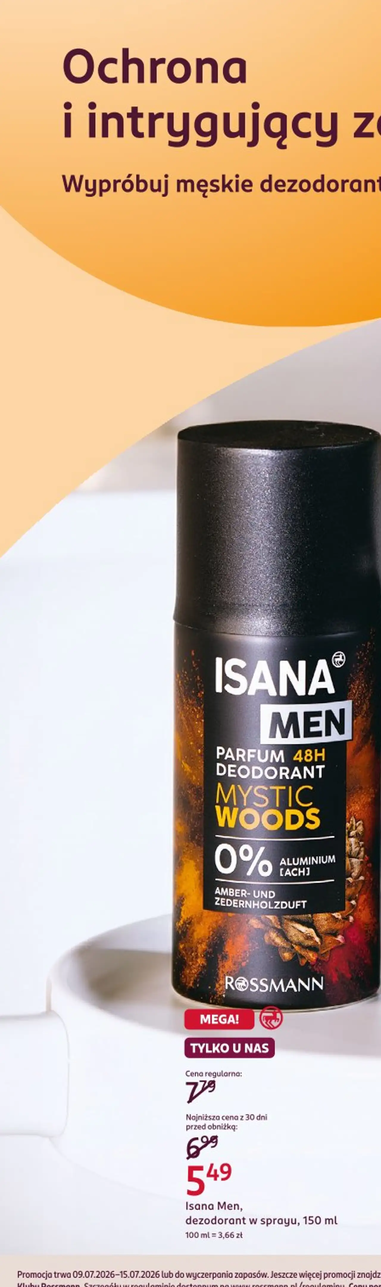 Isana Men, dezodorant w sprayu Mystic Woods