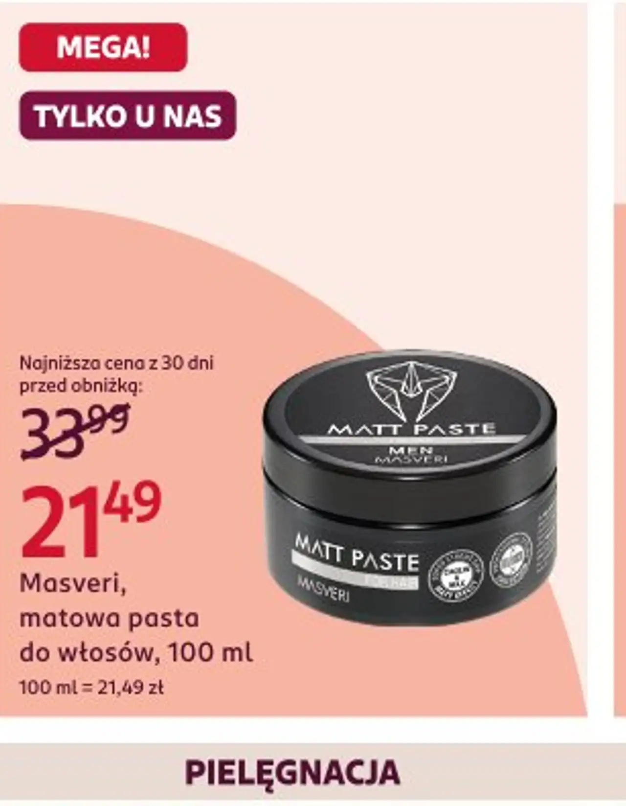 Masveri, matowa pasta do włosów