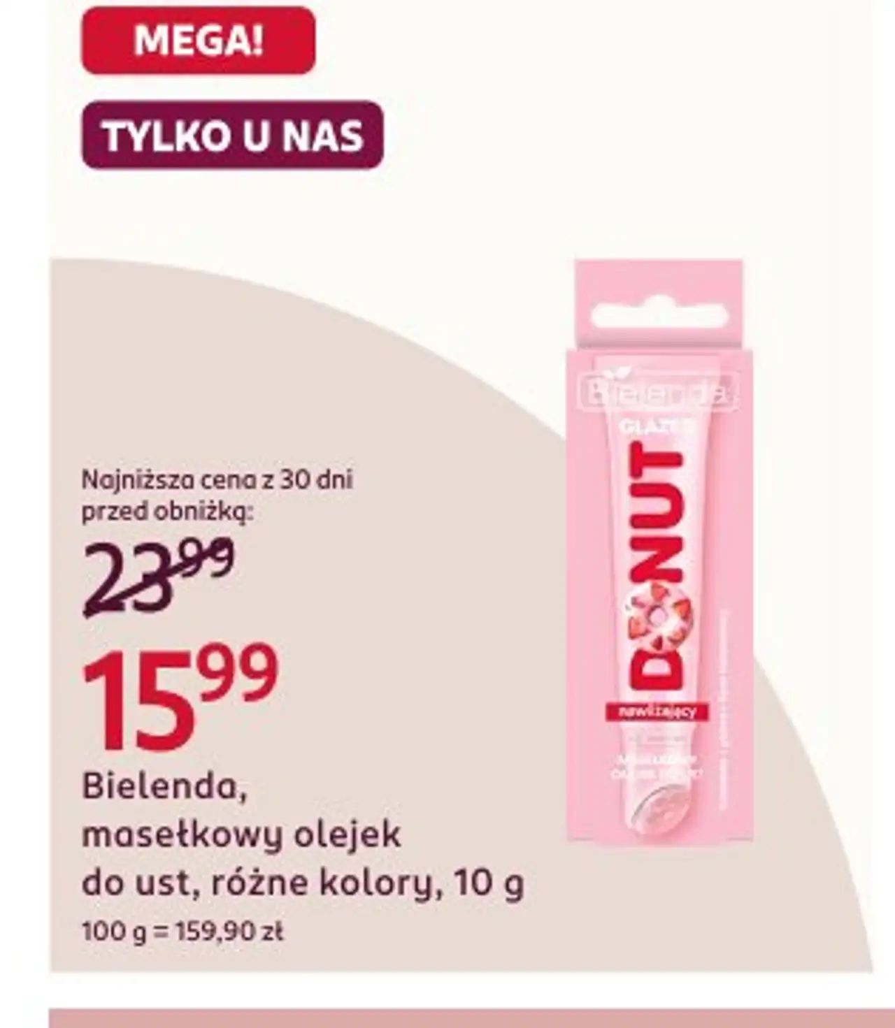 Bielenda, masełkowy olejek do ust, różne kolory, 10 g