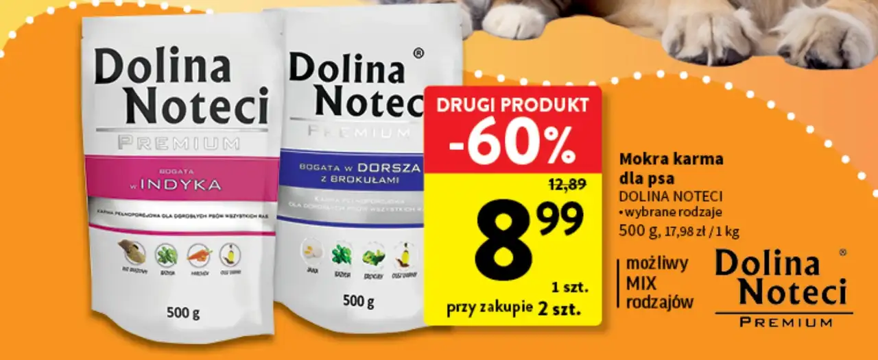 Mokra karma dla psa Dolina Noteci Premium