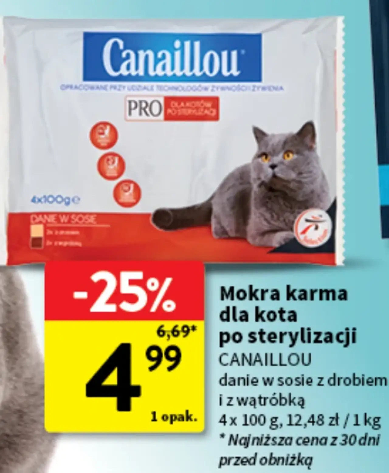 Mokra karma dla kota po sterylizacji Canaillou