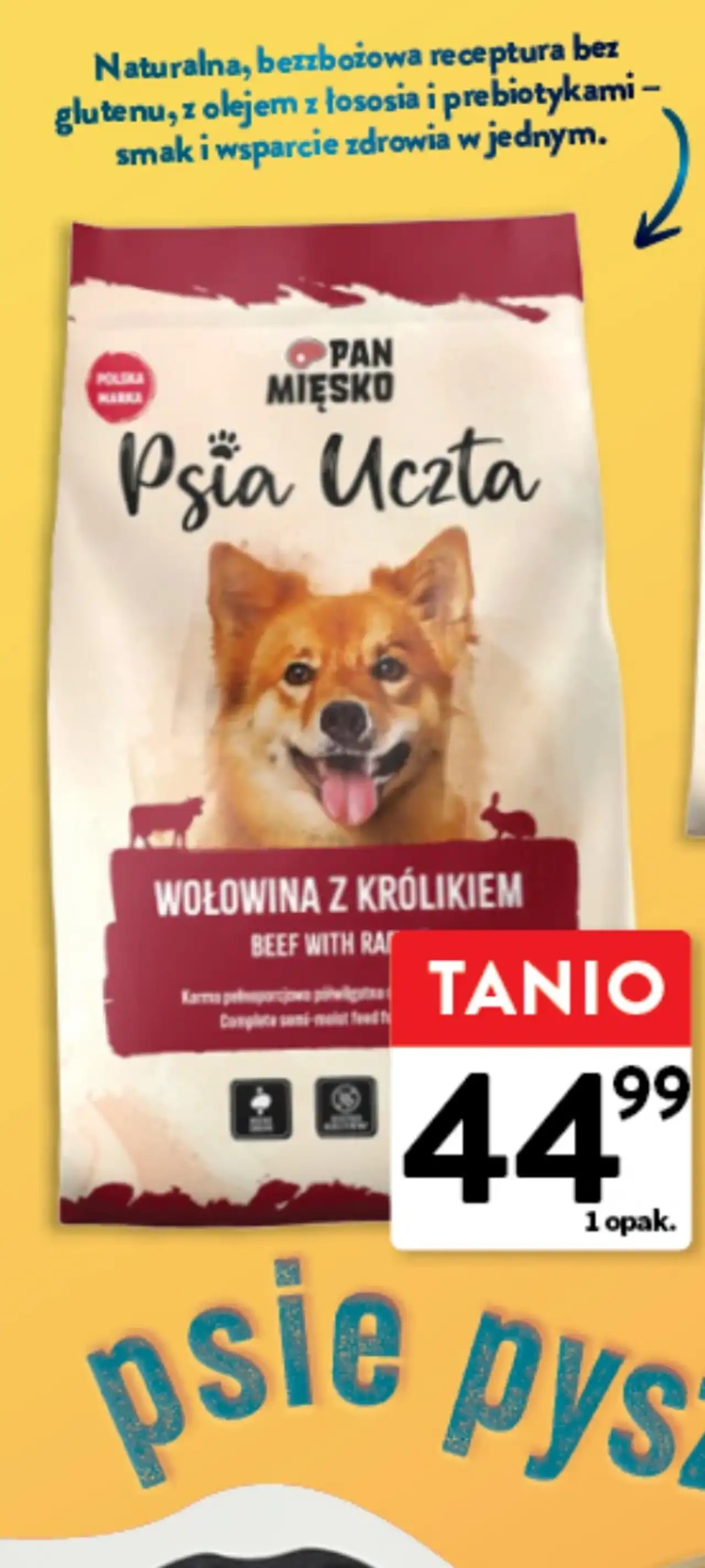 Pan Mięsko Psia Uczta Karma półmiękka dla psa wołowina z królikiem 2,8 kg