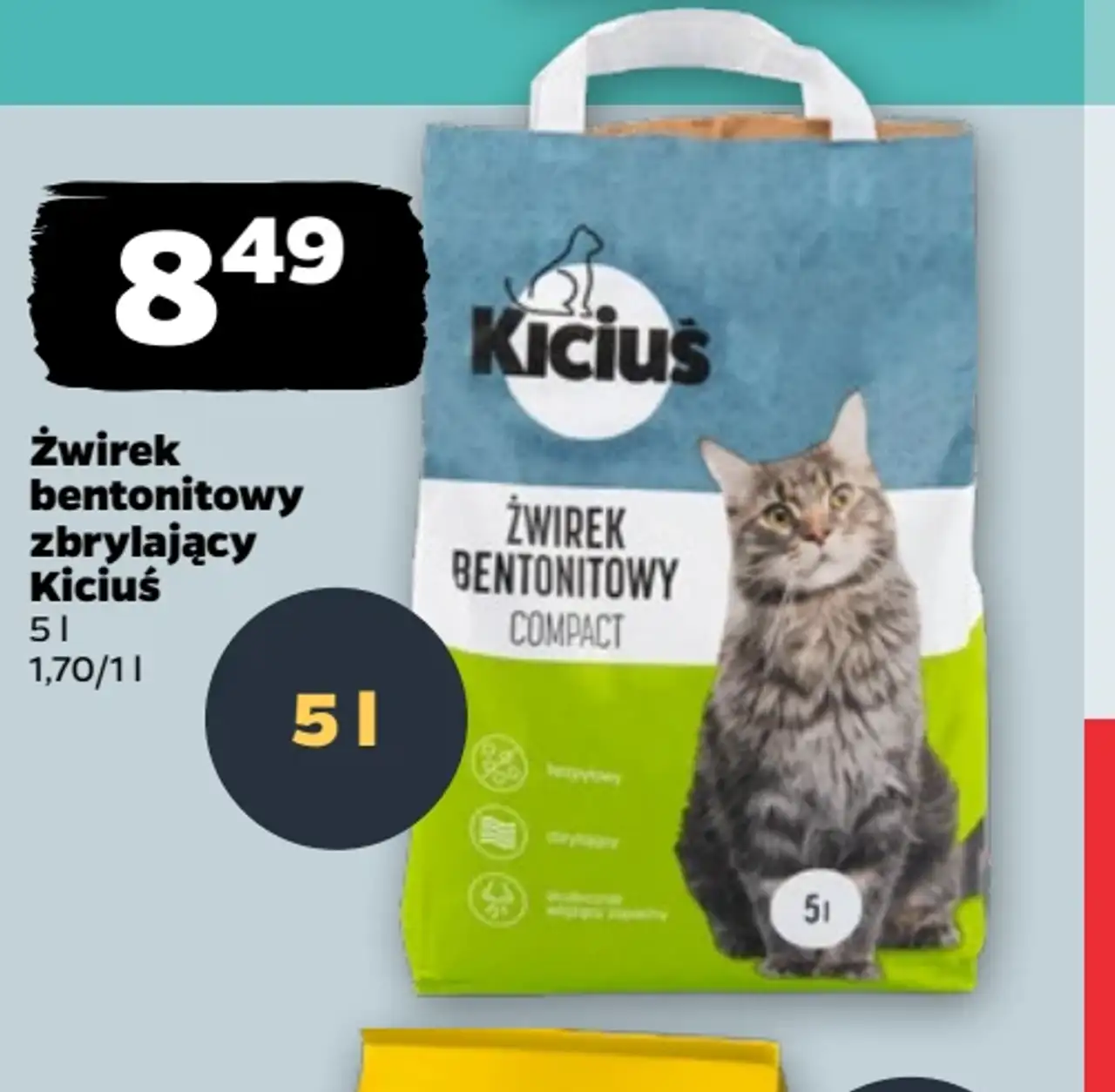 Żwirek bentonitowy zbrylający Kiciuś