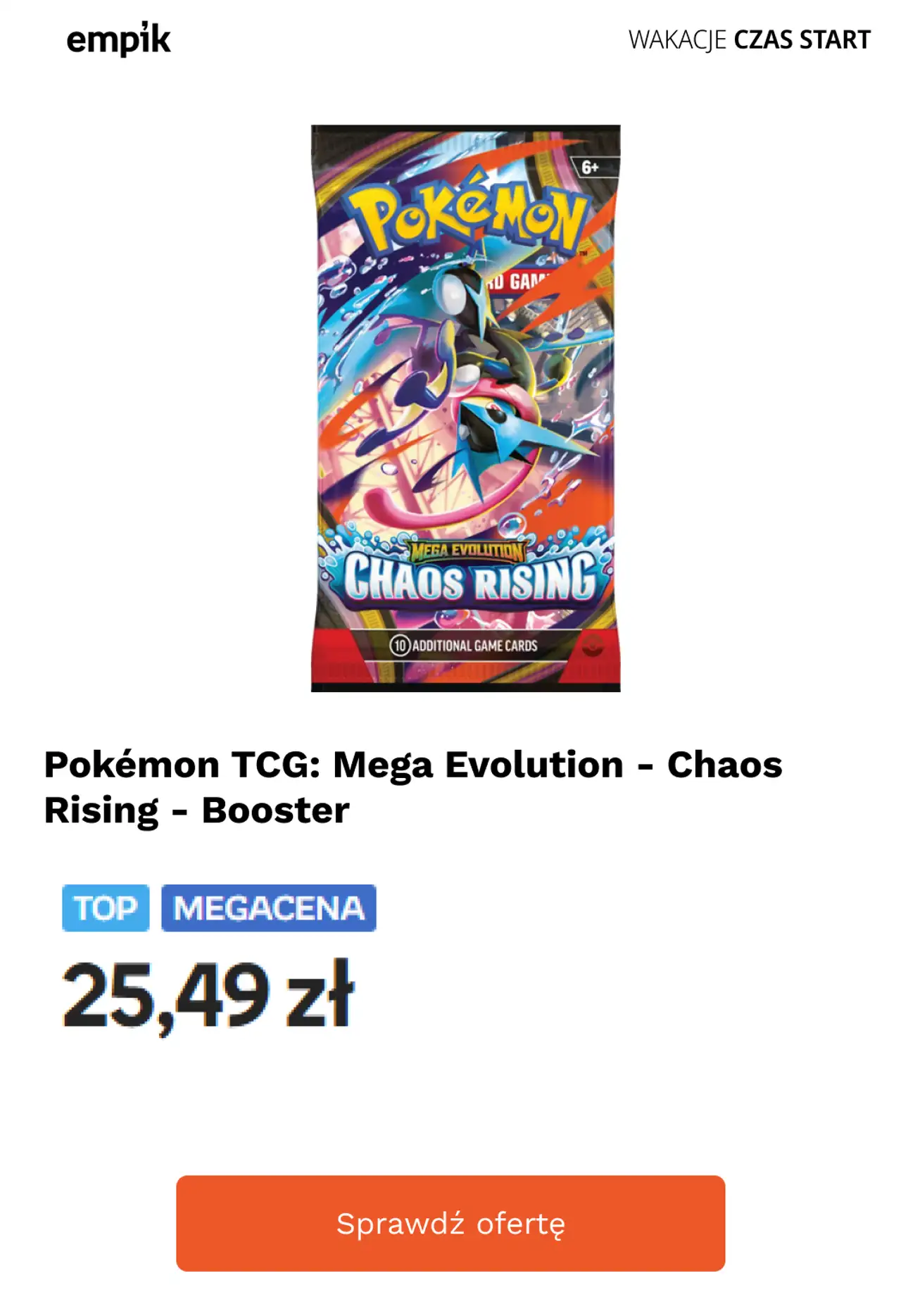 Pokémon TCG: Mega Evolution - Chaos Rising - Booster