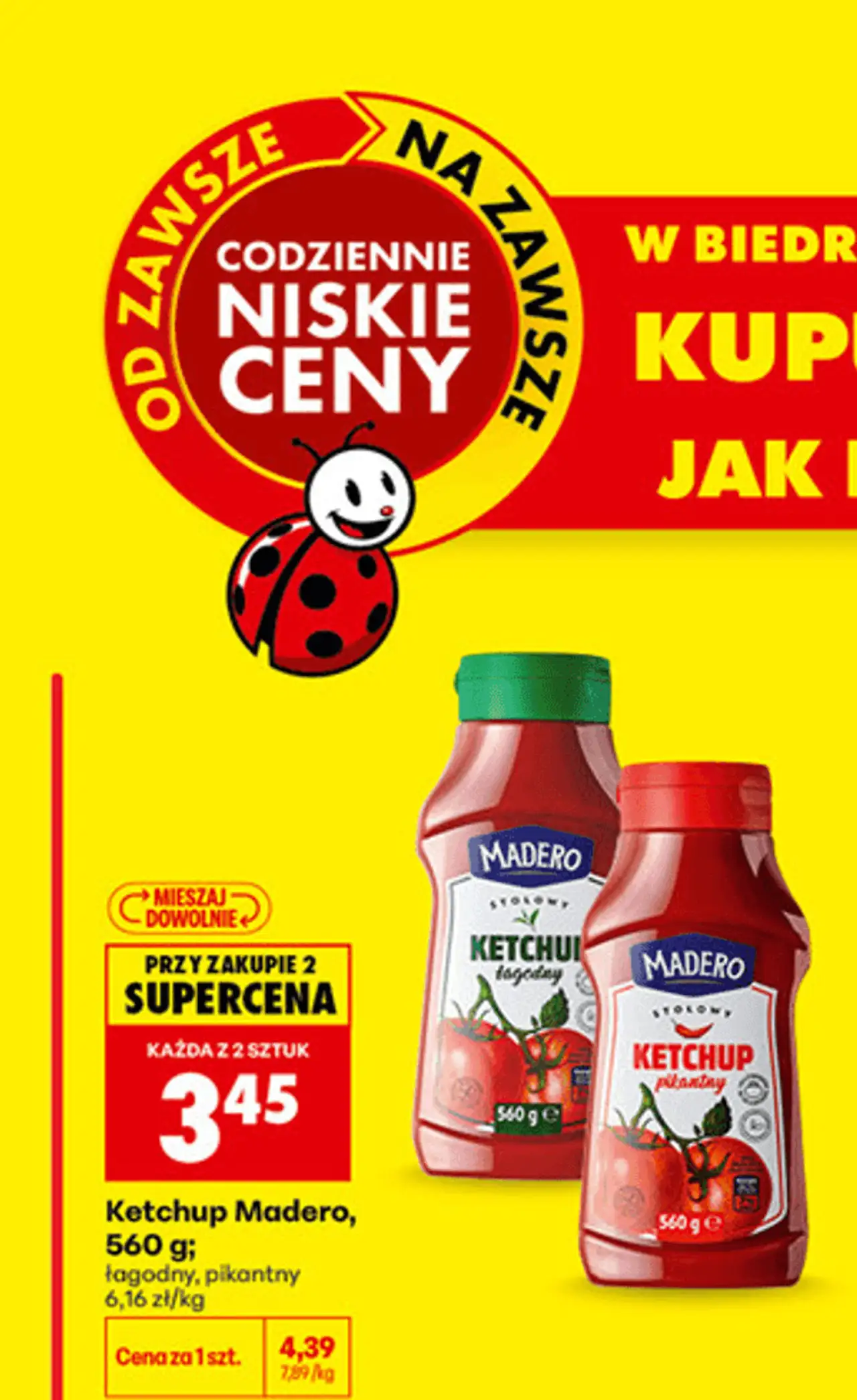 Ketchup Madero, 560 g; łagodny, pikantny