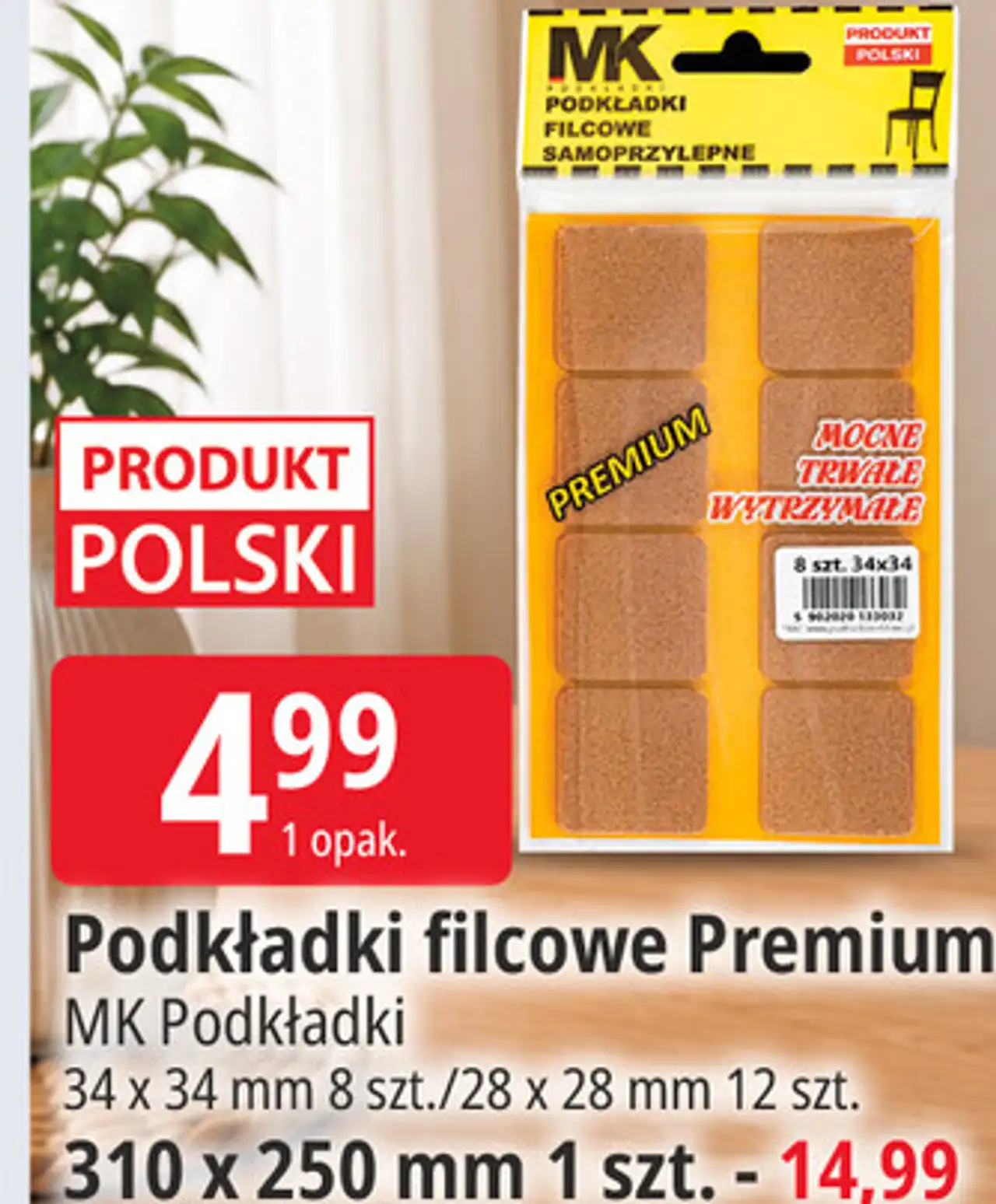 Podkładki filcowe Premium MK Podkładki