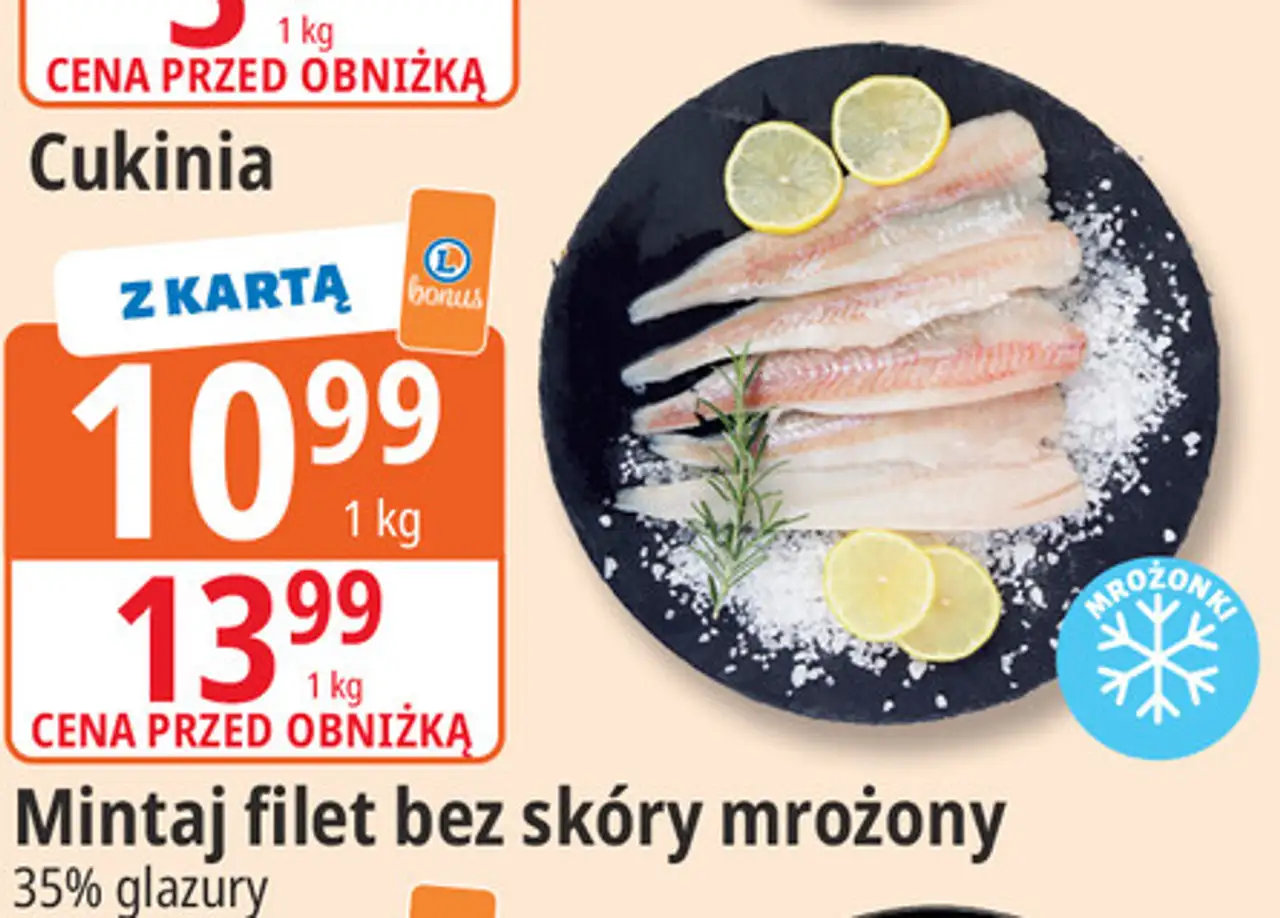 Mintaj filet bez skóry mrożony