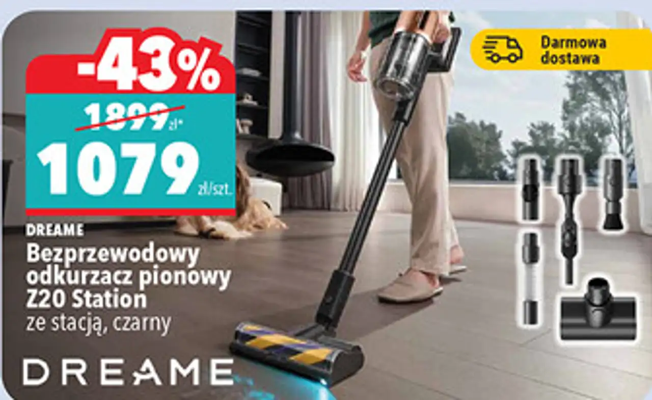 Dreame Bezprzewodowy odkurzacz pionowy Z20 Station ze stacją, czarny