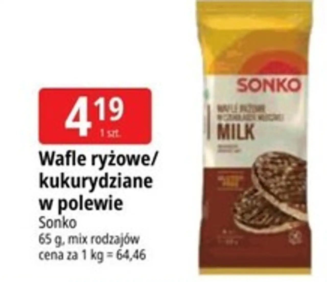 Wafle ryżowe/kukurydziane w polewie Sonko