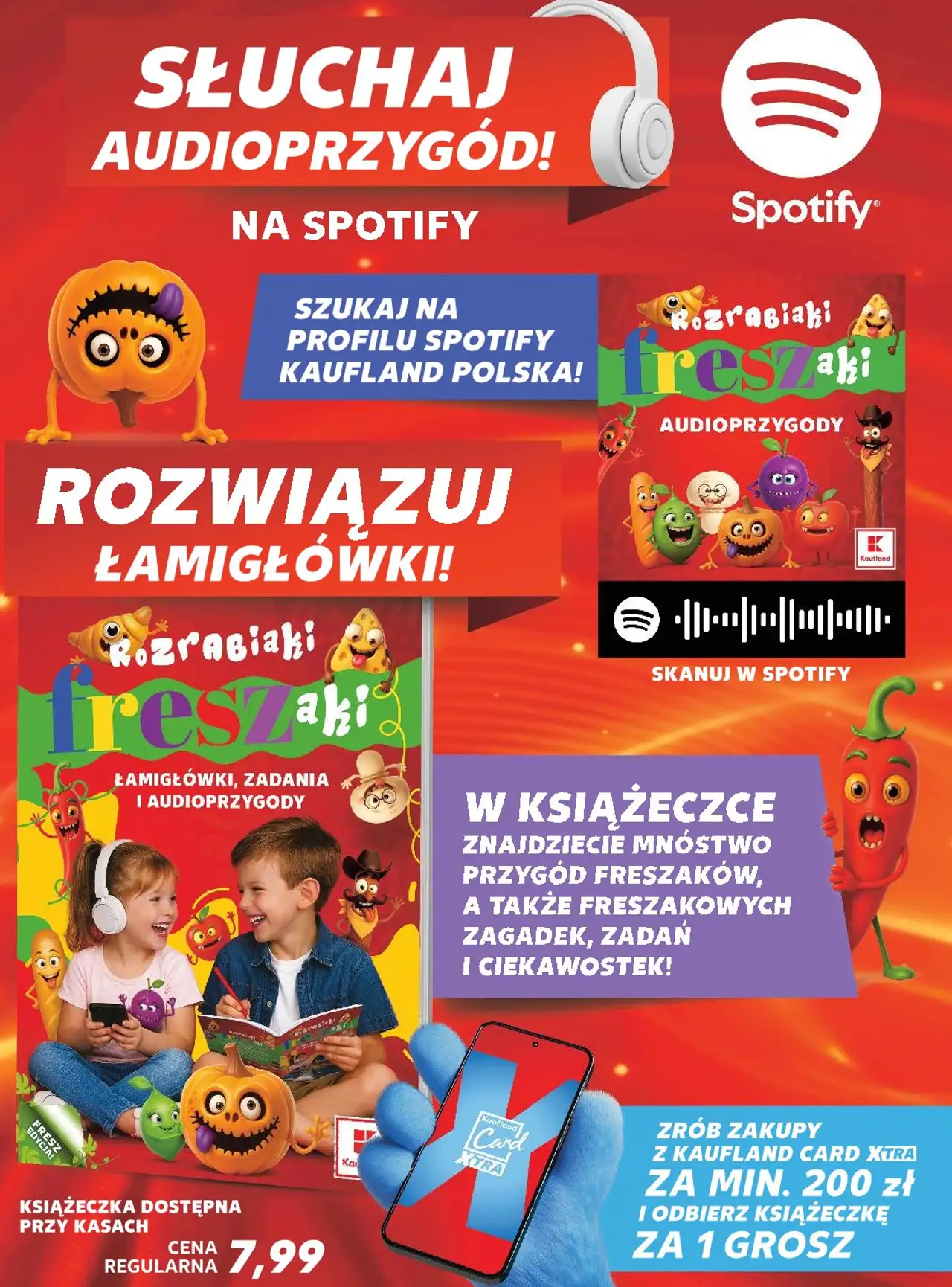 Książeczka Rozrabiaki Freszaki Łamigłówki, zadania i audioprzygody