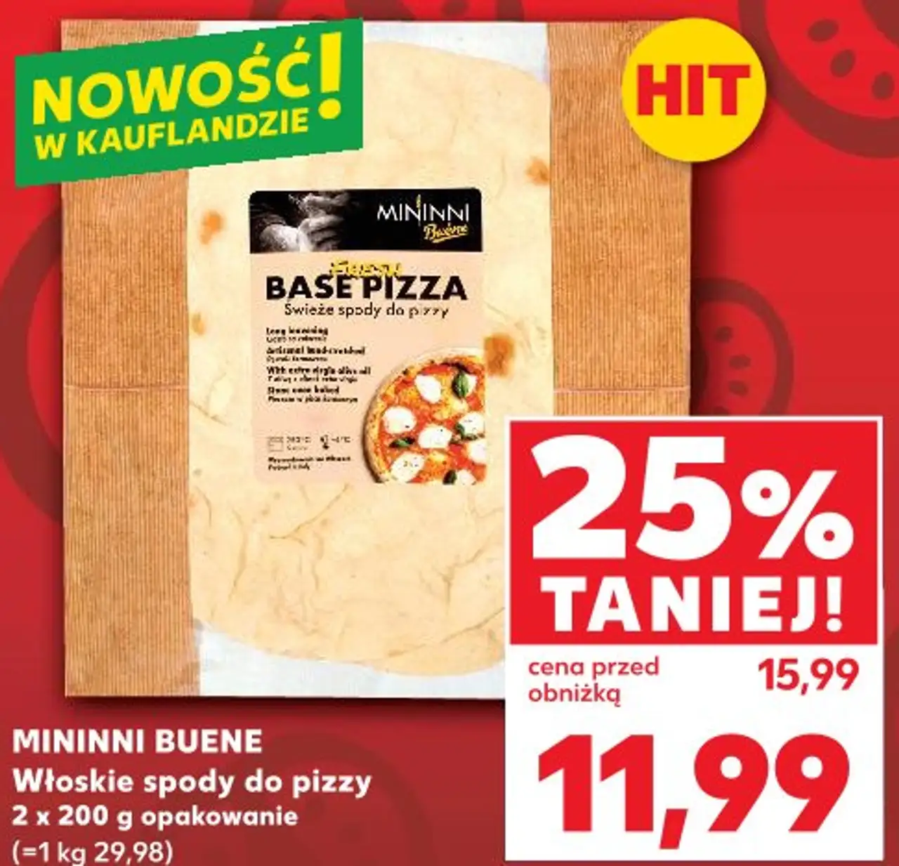 MININNI BUENE Włoskie spody do pizzy