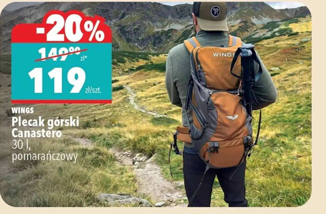 WINGS Plecak górski Canastero 30 l, pomarańczowy