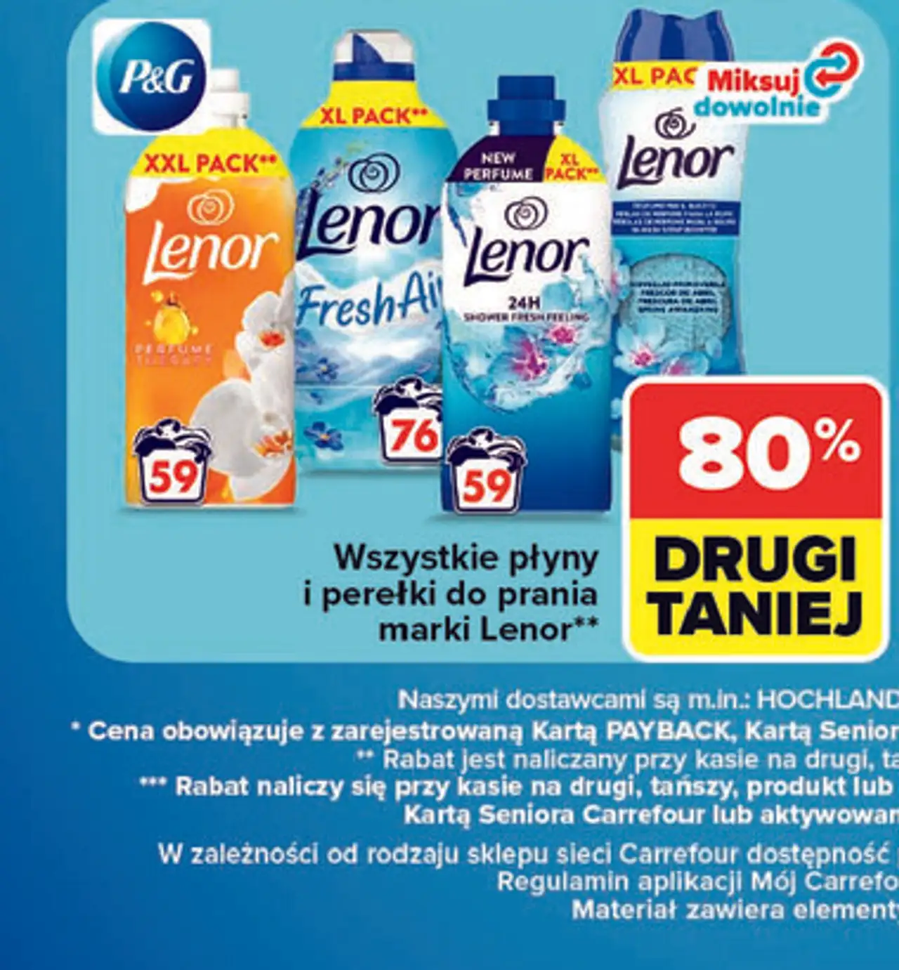 Wszystkie płyny i perełki do prania marki Lenor