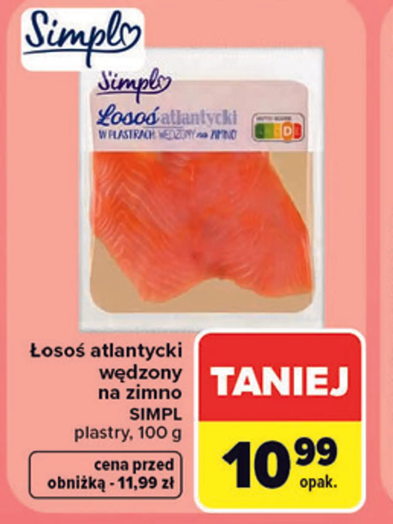 Łosoś atlantycki wędzony na zimno Simpl