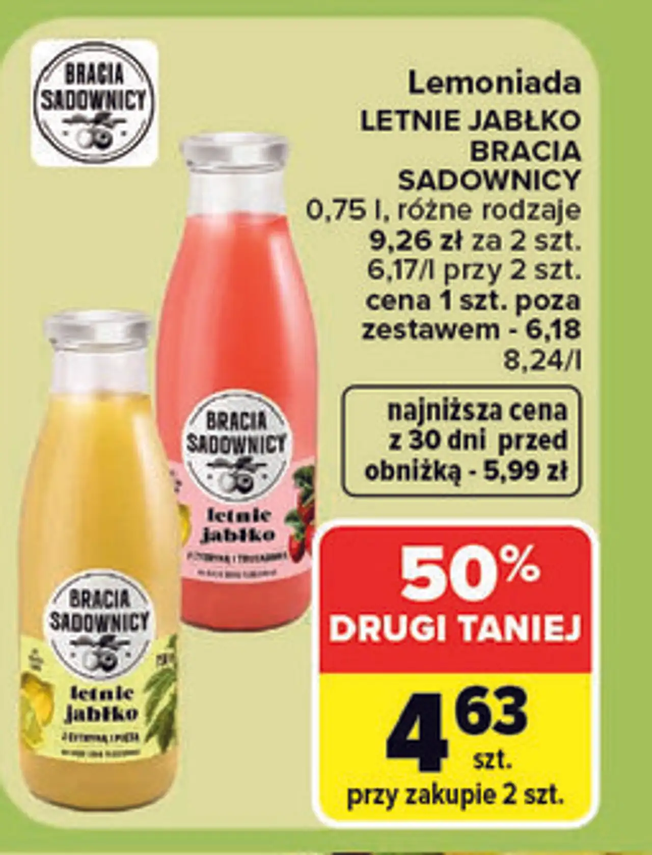 Lemoniada LETNIE JABŁKO BRACIA SADOWNICY